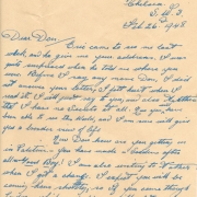 Letter from Frederick, Don's Father