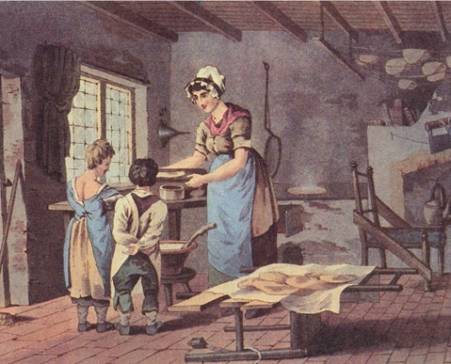 Woman Making Oat Cakes