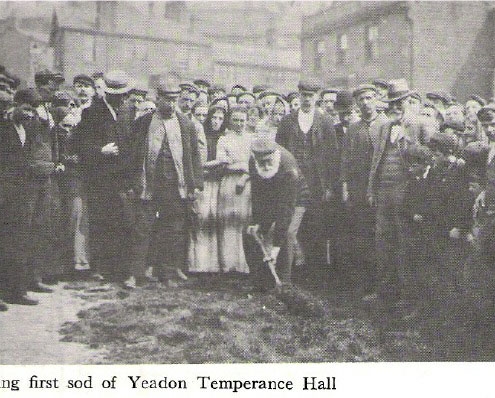 Cutting first sod of Yeadon Temperance Hall