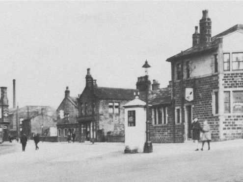 Albert Square & Albert Inn on the right.