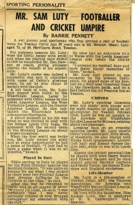 Newspaper Article 1968 (Sam was 75)