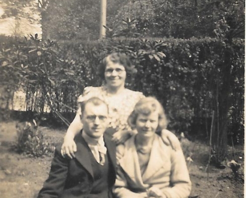 Constance with Douglas Robertson (Connie's half brother) and Lily his wife.